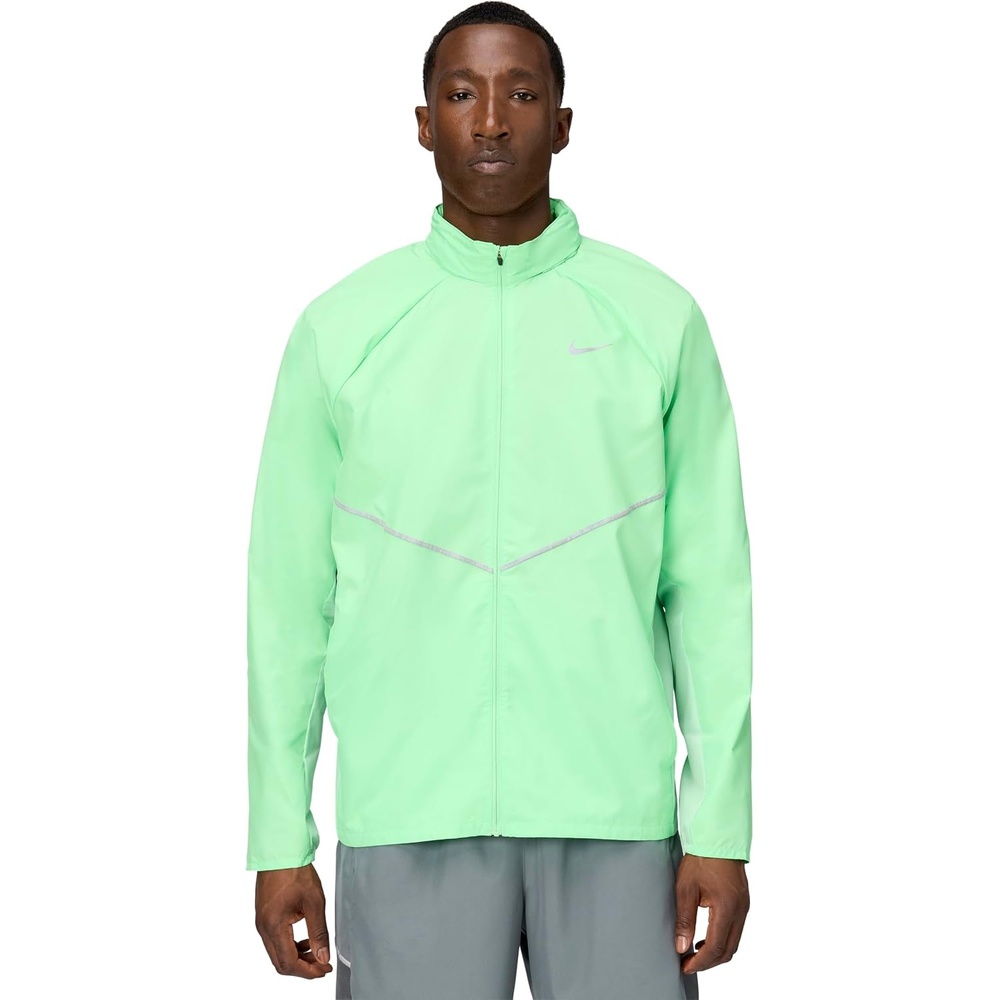 image:imageNike Mens Miler Uv Repel Running JacketIllusion GreenReflective Silver