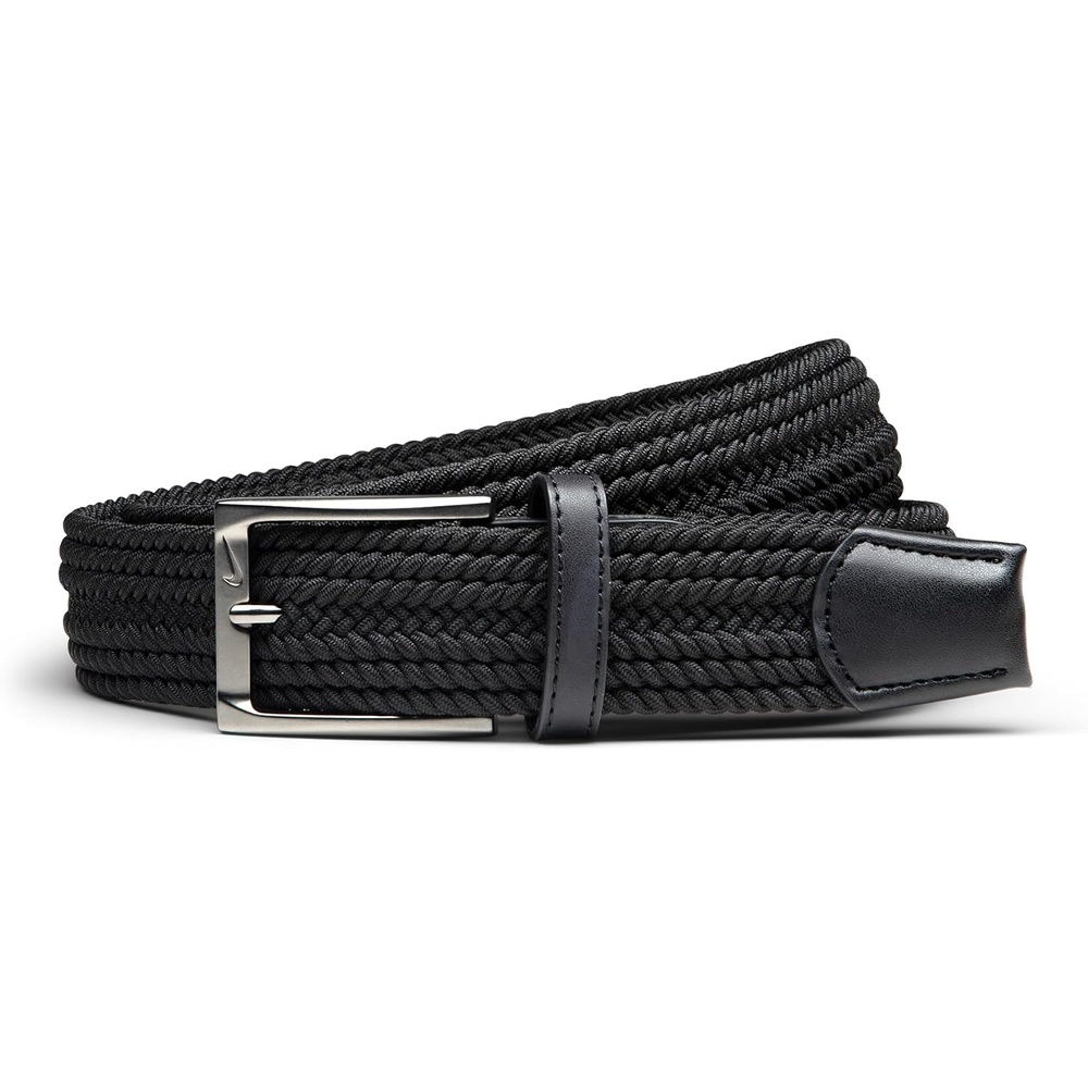 image:imageNike Mens Stretch Woven BeltBlack Herringbone
