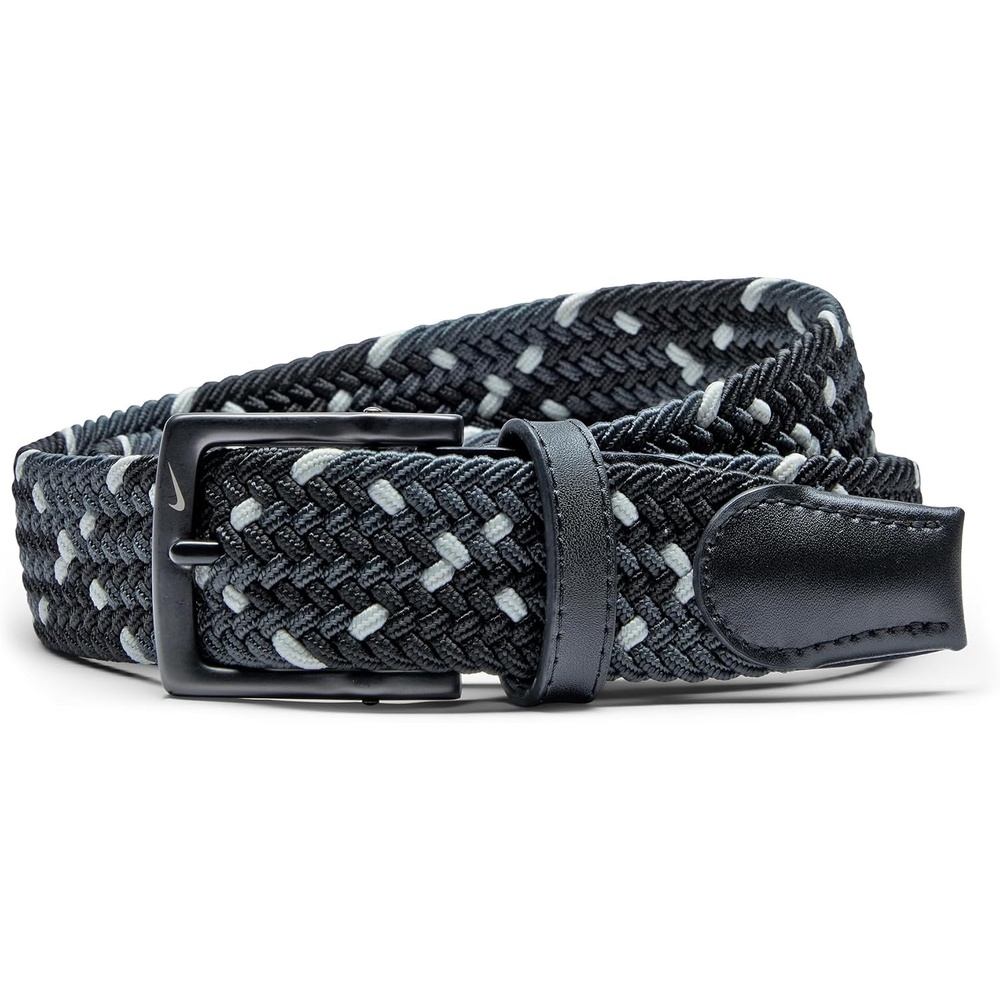 image:imageNike Mens Stretch Woven BeltBlackDark Grey Diamond