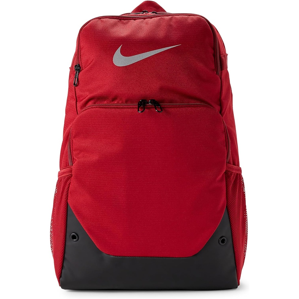 image:imageNike Unisex Adult Gameday Brasilia X Backpack 24L or 30L Mens amp WomensTough RedBlackReflect Silver