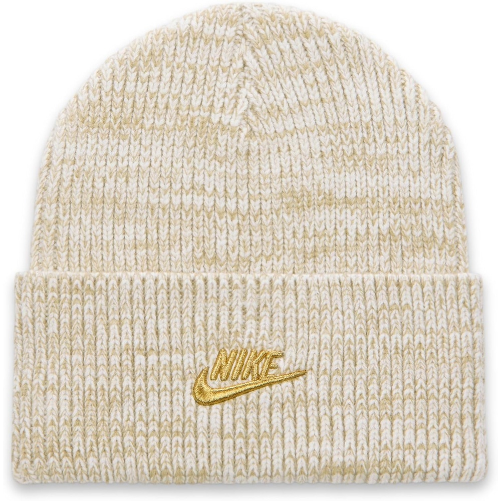 image:imageNike Unisex Adult Peak Futura BeanieFilbertLight KhakiSailMetallic Gold