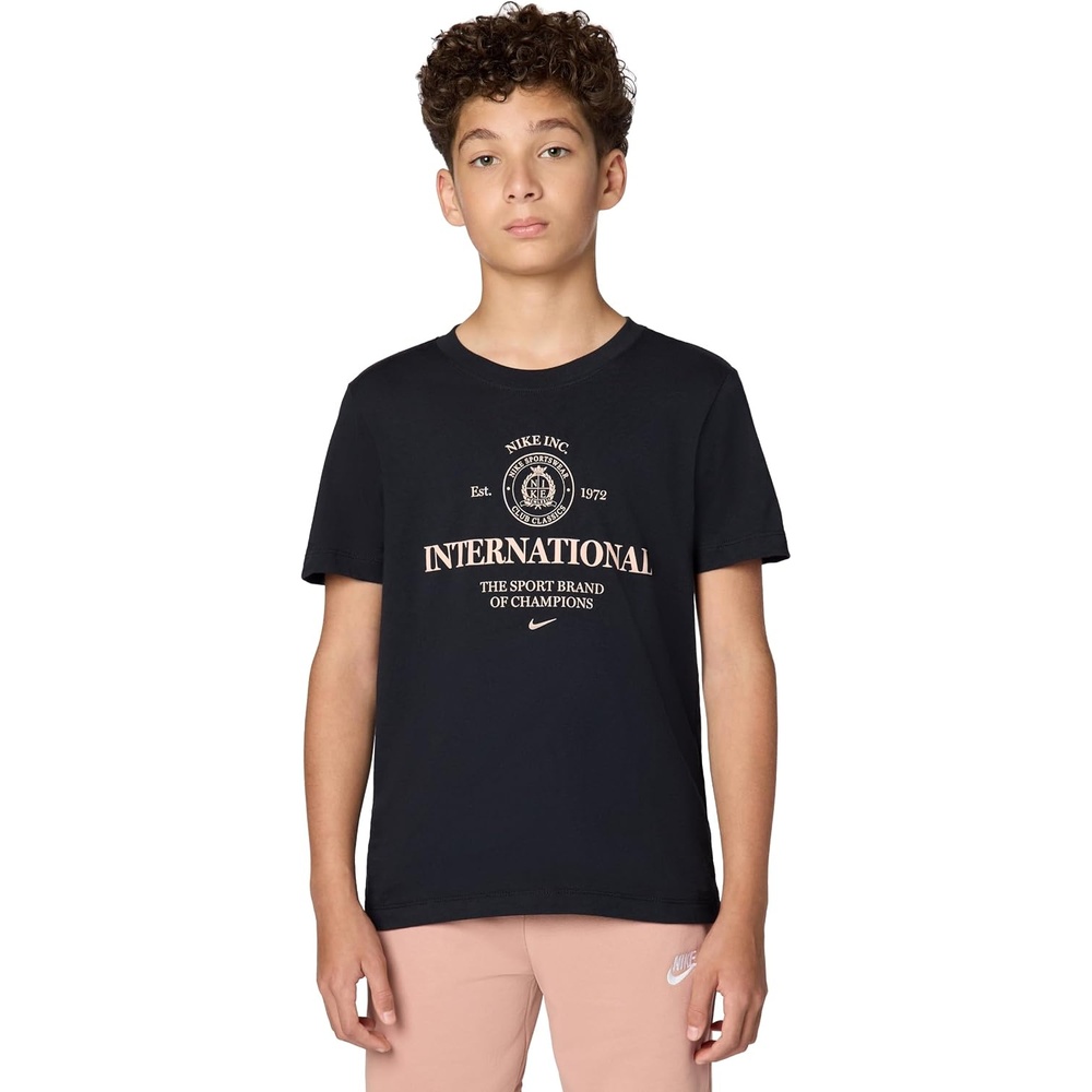 image:imageNike Unisex Big Kids Sportswear Club Rules TShirt  Boys and GirlsBlack