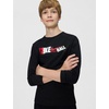 Nike Big Kids’ Club Basketball Max90 Long-Sleeve T-Shirt – Boys and Girls(Black)
