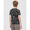 Nike Big Kids’ Sportswear Club All-Over-Print T-Shirt – Boys and Girls((Lbr)/Black/Light Smoke Grey)