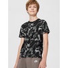 Nike Big Kids’ Sportswear Club All-Over-Print T-Shirt – Boys and Girls((Lbr)/Black/Light Smoke Grey)