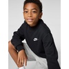 Nike Big Kids’ Sportswear Club Fleece Crew-Neck Sweatshirt – Boys and Girls(Black/White)