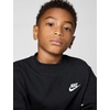 Nike Big Kids’ Sportswear Club Fleece Crew-Neck Sweatshirt – Boys and Girls(Black/White)