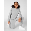 Nike Big Kids’ Sportswear Club Fleece Crew-Neck Sweatshirt – Boys and Girls(Dark Grey Heather/White)