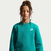 Nike Big Kids’ Sportswear Club Fleece Crew-Neck Sweatshirt – Boys and Girls(Energy/White)