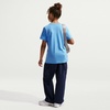 Nike Big Kids’ Sportswear Club Graphic T-Shirt Large Swoosh – Boys Girls(Football Blue/(Alien))