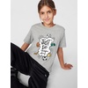 Nike Big Kids’ Sportswear Club Just Do It Graphic T-Shirt – Boys and Girls(Dark Grey Heather)