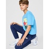 Nike Big Kids’ Sportswear Club Just Do It Graphic T-Shirt – Boys and Girls(Football Blue/(Cf))