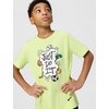 Nike Big Kids’ Sportswear Club Just Do It Graphic T-Shirt – Boys and Girls(Light Liquid Lime)