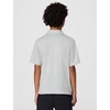 Nike Big Kids’ Sportswear Club Knit Short-Sleeve Polo Shirt – Boys & Girls(Dark Grey Heather/White)