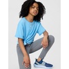 Nike Girls’ One Relaxed Dri-FIT Short-Sleeve Top T-Shirt(Football Blue/White)