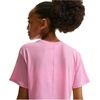 Nike Girls’ One Relaxed Dri-FIT Short-Sleeve Top T-Shirt(Pink Rise/White)