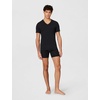 Nike Men’s Essential Cotton Stretch Short Sleeve V-Neck Undershirts (2-Pack)(Black/Black)