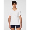 Nike Men’s Essential Cotton Stretch Short Sleeve V-Neck Undershirts (2-Pack)(White/White)