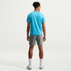 Nike Men’s Miler Dri-Fit UV Short-Sleeve Running Top(Baltic Blue/Reflective Silver)