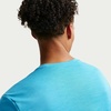 Nike Men’s Miler Dri-Fit UV Short-Sleeve Running Top(Baltic Blue/Reflective Silver)