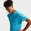 Nike Men’s Miler Dri-Fit UV Short-Sleeve Running Top(Baltic Blue/Reflective Silver)