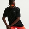 Nike Men’s Miler Dri-Fit UV Short-Sleeve Running Top(Black/Reflective Silver)