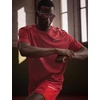 Nike Men’s Miler Dri-Fit UV Short-Sleeve Running Top(Tough Red/Mystic Dates/Reflective Silver)