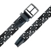 Nike Men’s Stretch Woven Belt(Black/Dark Grey Diamond)