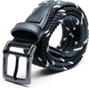 Nike Men’s Stretch Woven Belt(Black/Dark Grey Diamond)