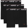 Nike Men’s Ultra Comfort Boxer Brief Underwear (3-Pack)(Black / Black/ Black)