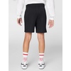 Nike Unisex Big Kids’ Sportswear Club 6″ Knit Shorts – Boys and Girls(Black/White)