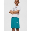 Nike Unisex Big Kids’ Sportswear Club 6″ Knit Shorts – Boys and Girls(Bright Spruce/White)