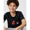 Nike Unisex Big Kids’ Sportswear Club T-Shirt with Pocket – Boys and Girls(Black)