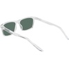 Nike Unisex Embar Polarized Square Sunglasses(Clear / Polar Green)