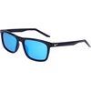 Nike Unisex Embar Polarized Square Sunglasses(Navy / Polar Blue Mirror)