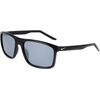 Nike Unisex Fire Polarized Rectangular Sunglasses(Black/Polar Silver Flash)