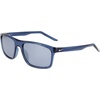 Nike Unisex Fire Polarized Rectangular Sunglasses(Matte Mystic Navy/Polar Silver)