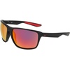 Nike mens Nike Premier Zone Square Sunglasses(Matte Black / Red Mirror)