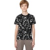 Nike Big Kids’ Sportswear Club All-Over-Print T-Shirt – Boys and Girls((Lbr)/Black/Light Smoke Grey)