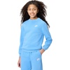 Nike Big Kids’ Sportswear Club Fleece Crew-Neck Sweatshirt – Boys and Girls(University Blue/White)