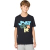 Nike Big Kids’ Sportswear Club Just Do It Graphic T-Shirt – Boys and Girls(Black/(Cf))