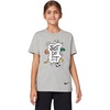 Nike Big Kids’ Sportswear Club Just Do It Graphic T-Shirt – Boys and Girls(Dark Grey Heather)