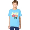 Nike Big Kids’ Sportswear Club Just Do It Graphic T-Shirt – Boys and Girls(Football Blue/(Cf))