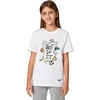 Nike Big Kids’ Sportswear Club Just Do It Graphic T-Shirt – Boys and Girls(White)