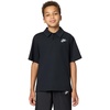 Nike Big Kids’ Sportswear Club Knit Short-Sleeve Polo Shirt – Boys & Girls(Black/White)