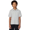 Nike Big Kids’ Sportswear Club Knit Short-Sleeve Polo Shirt – Boys & Girls(Dark Grey Heather/White)