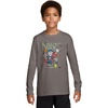 Nike Big Kids’ Sportswear Club Spooky Long-Sleeve T-Shirt – Boys and Girls(Cave Stone)