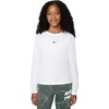 Nike Girls’ Sportswear Essential Long-Sleeve T-Shirt(White)