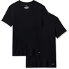 Nike Men’s Essential Cotton Stretch Short Sleeve V-Neck Undershirts (2-Pack)(Black/Black)