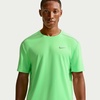 Nike Men’s Miler Dri-Fit UV Short-Sleeve Running Top(Illusion Green/Reflective Silver)